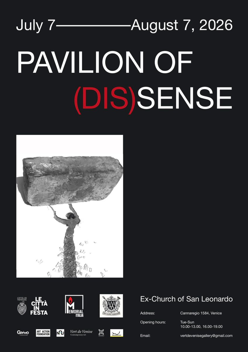 KAkinsha's tweet photo. Support the Pavilion of (DIS)SENT! 

The Pavilion of (Dis)Sense is an independent exhibition and platform for artistic dissent presented during the 61st Venice Biennale.
https://t.co/uqfziilyee https://t.co/5mkquTtKYM