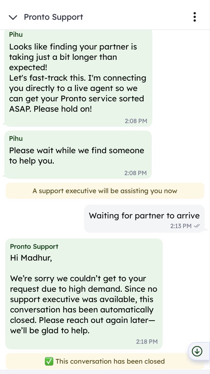 Madhur17490514's tweet photo. @anjalisardana this is 2nd time in a week wherein neither the professional has arrived inspite of booking 3 days in advance nor is ur support team available to help.surprising that inspite of emailng u couple of days back the feedback, team on ground is poor on execution #pronto https://t.co/wNy6H2pkcc