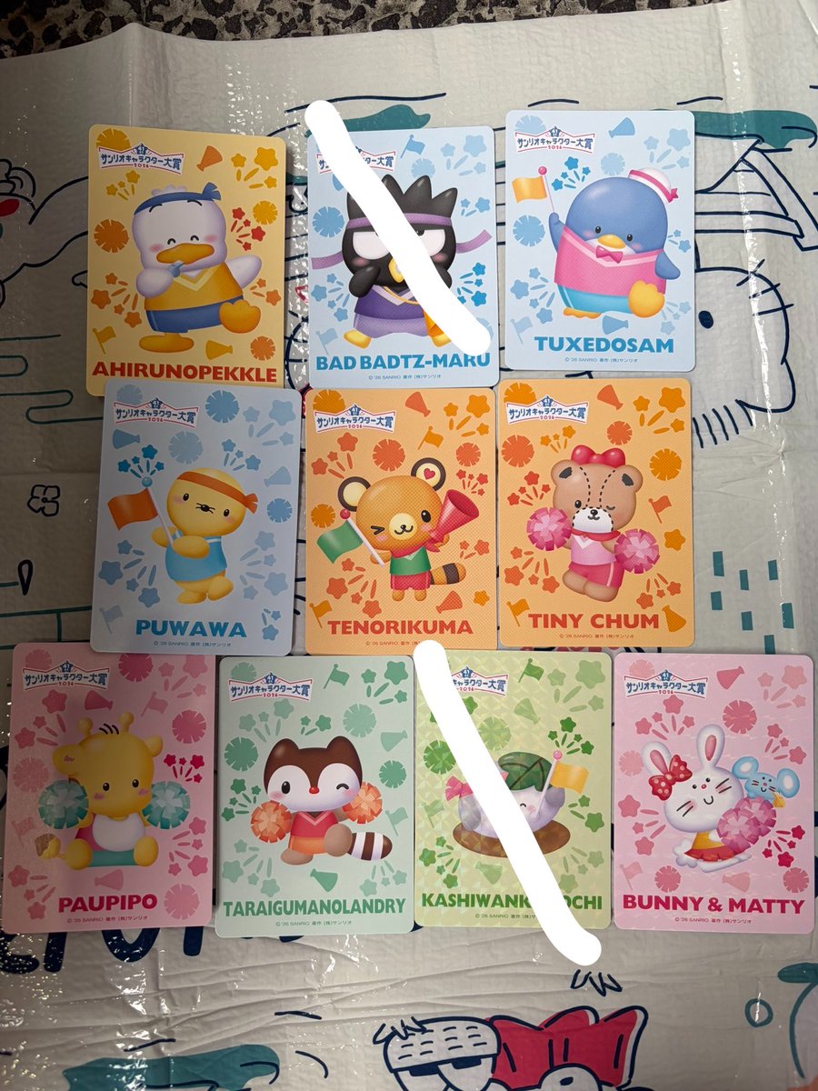 misa2529's tweet photo. サンリオフェス　カード　入場特典　交換

譲　ペックル　タキシードサム　プワワ　てのりくま　パウピポ　ランドリータイニーチャム　バニー&amp;マッティー　たらいぐまのらんどりー

求　ハンギョドン　クロミ 

会場内手渡し希望 https://t.co/iJ0RBvyTLn