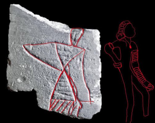 monidipadey's tweet photo. The oldest Sindhu Saraswati site is also in Haryana, and is known as Bhirrana. It is the oldest and continuously inhabited sites of the Indus-Saraswati civilization, with radiocarbon dating tracing human settlement back to 7570–6200 BCE.
In image is a ‘dancing girl’ engraving found at bhirrana, similar to the Mohenjo daro one.