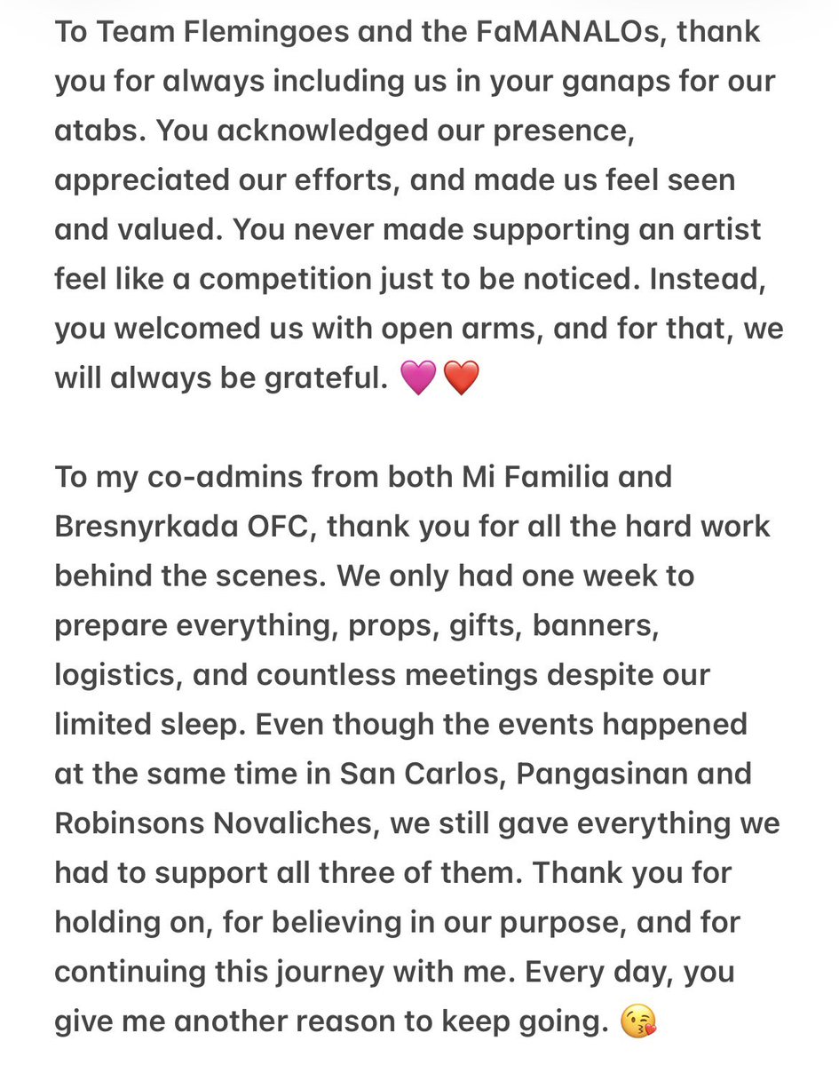 mfo_caeli's tweet photo. Please allow me to have my soft hours. 🥺

Still processing everything that happened yesterday. We really pulled it off. It wasn’t perfect, pero naitawid pa din natin. Thank You, Lord. 💖🙏🏻

#MFOFC_ || #BRESNYRKADA 
#BrentManalo | #EsnyrRanollo | #CharlieFleming https://t.co/kqW5Kd0W1D