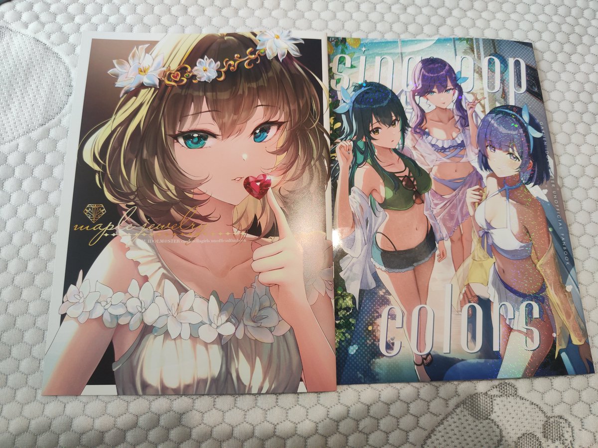 Sing pop colors」@nyome991 アイドルたちの昼と夜の水着イラストが