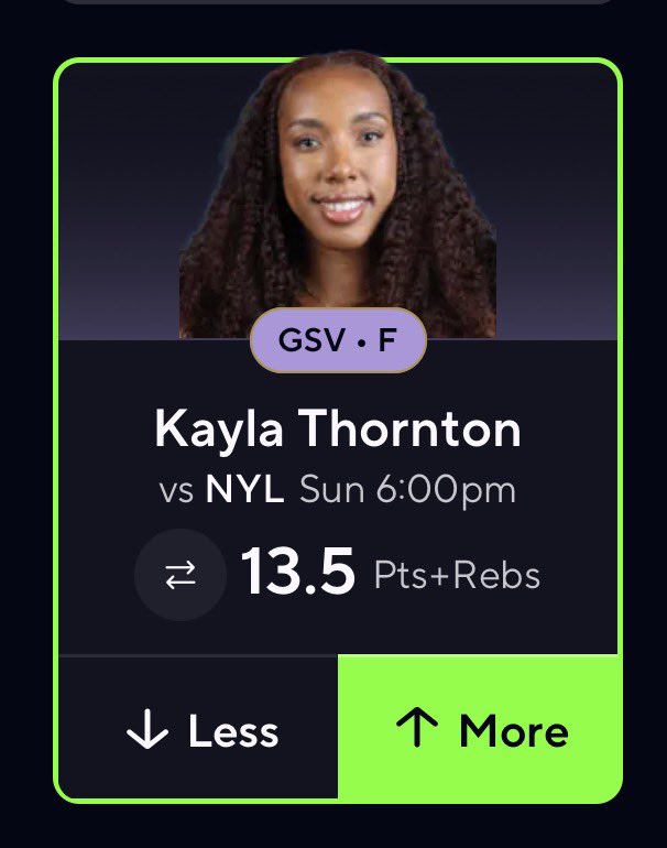 ClipSetNBA's tweet photo. WNBA PLAY ☢️

🏀Kayla Thornton “O” 13.5 PR

-OVER L23/30 games and 67% this season with 20+ mins🔥
-OVER L4/4 vs NYL✅ (16,18,16,19) 
-The L7/8 Fowards went OVER their P+R line vs NYL✅

Going back to Kayla in a matchup she cleared earlier this season, with 16 PR in 28 mins🔥 this game has a close spread so she has a chance to maximize her minutes again💯 

BOL if tailing!!!🍀

❤️ for another play!

WNBA Record: 141-69 ☢️

#gamblingX #PlayerProp #PrizePicks #prizepicklocks #WNBAPicks #GamblingTwitter #prizepick #NBA #Playoftheday #Playoffs #potd #NBAX                          #WNBAPlayoffs #NBAPicks #NBAProps #NBAbet #GamblingsTwitter 
#Draftkings                          #betmgm        #fanduel