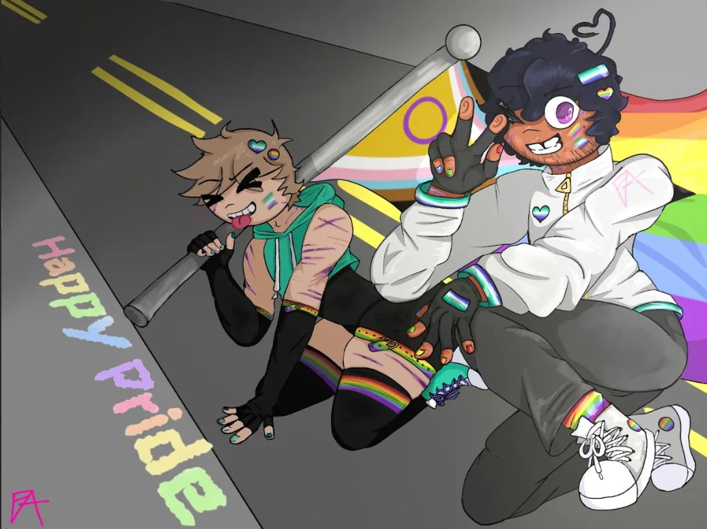 FoxAnimations6's tweet photo. Happy Pride! 🏳️‍🌈🏳️‍⚧️

#OC #ocs #ocdrawing #ocartist 
#digitalart https://t.co/3FvYWYgPp8