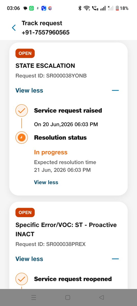 AnkitShuklaMP04's tweet photo. @JioCare Still said no delay at your end. https://t.co/QuORhvQCtL