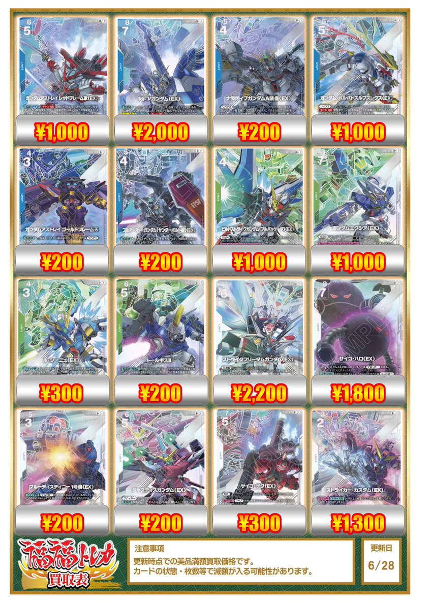 福福トレカ【#ガンダムカードゲーム】買取情報 🎮EB01「Eternal Nexus