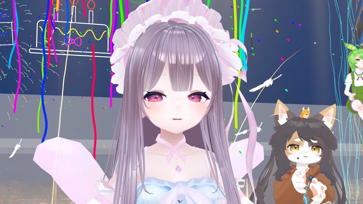 MARI_vrcc's tweet photo. 昨日はちょっと早いれおんさんのお誕生会しました。おめでとう〜🥳🎉㊗️🎁👏
4枚目の盛り上げ役の2人がいい仕事してた。 https://t.co/YQwTboknsO