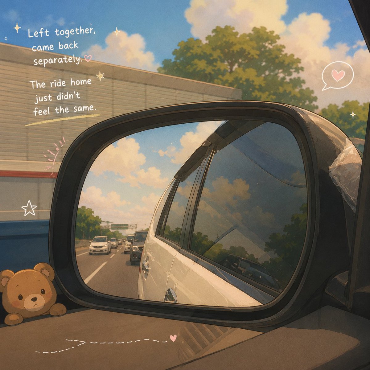 AyuBgs's tweet photo. The rearview mirror looked a little too empty today https://t.co/nj4I9nkua7