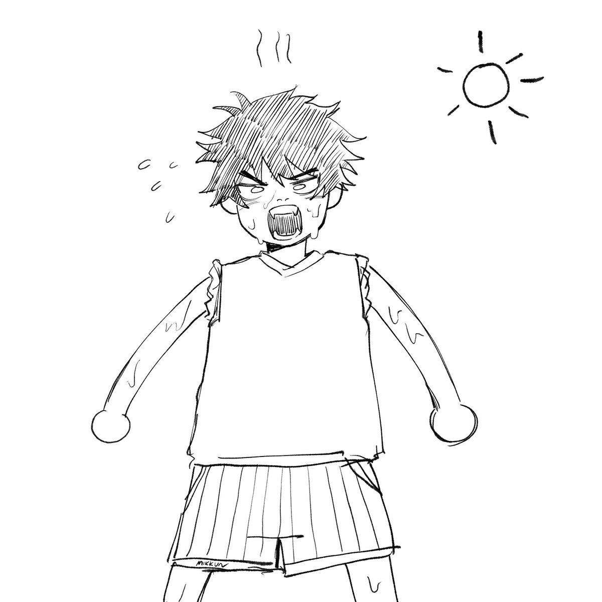 itsmemikkun's tweet photo. Its hot, i'm sweating so much! #ファントムバスターズ https://t.co/afJ5btDcWl