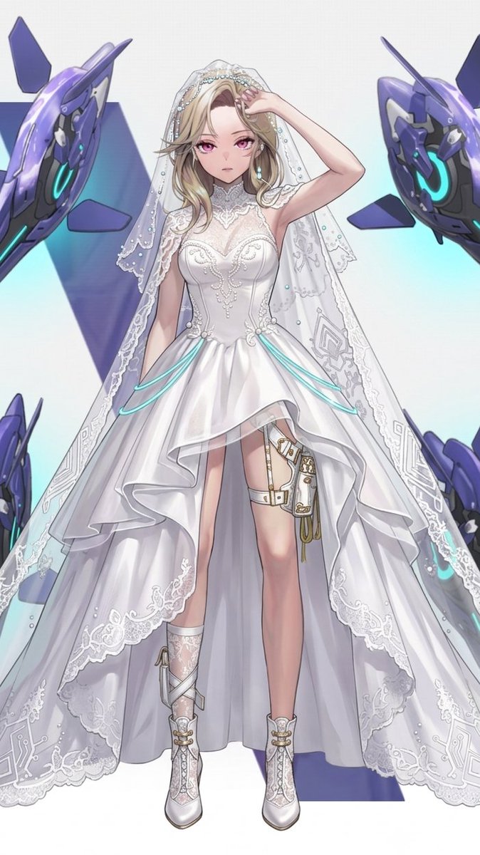 NIKKE アインさん ウエディングドレスver &アールヌーボー風 Google