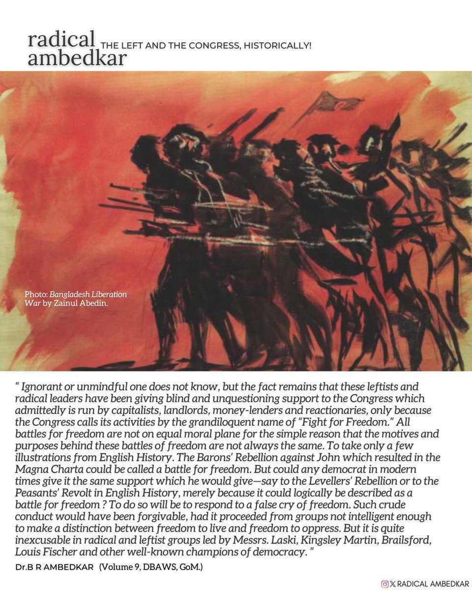 radicalambedkar's tweet photo. #Left #Congress #Marxists ? #LeftLiberals #Ambedkar https://t.co/ezpYSgHzDH