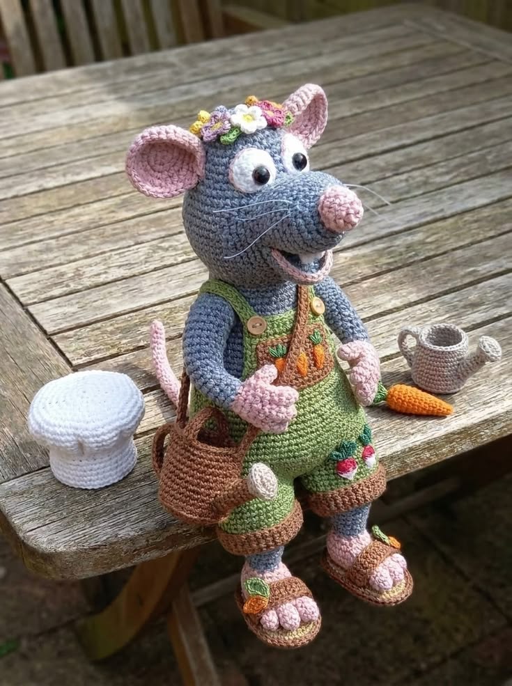 weavecrochet's tweet photo. Remy Mouse Garden Doll Free Crochet Pattern https://t.co/nGTiDPNbEA https://t.co/t5aXCD8J4g