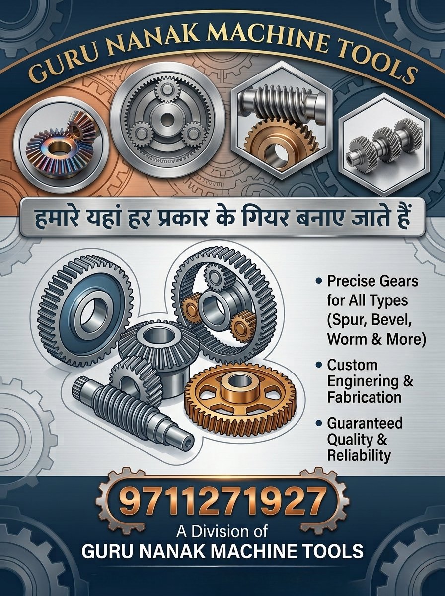 GNMTCHUCKS's tweet photo. Need the perfect gear?
We manufacture all types of industrial gears to your exact specifications.
📩 Share your drawing with Guru Nanak Machine Tools today.
Contact us : 9711271927 #Gears #GearManufacturing #IndustrialGears #MachineTools #PrecisionEngineering https://t.co/3ePkrI7YuC