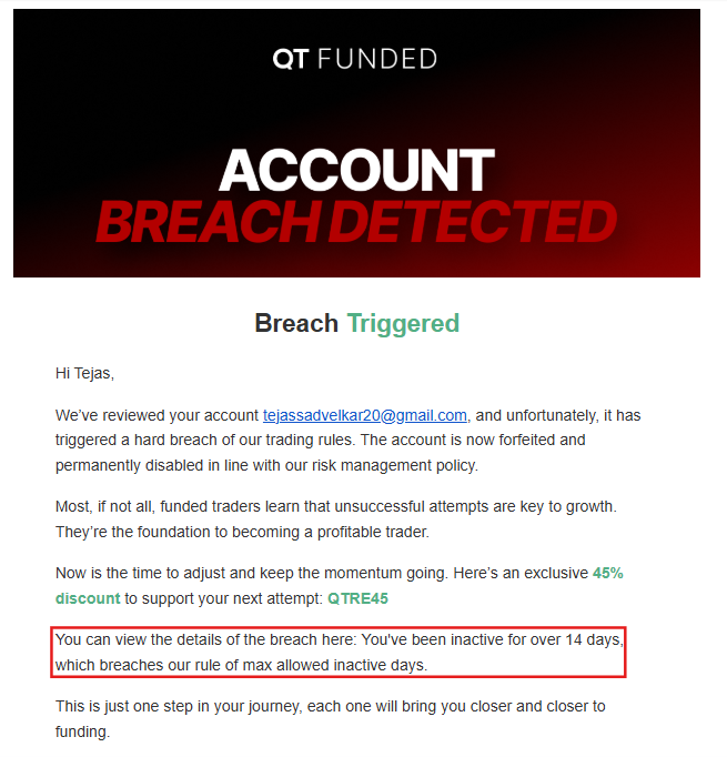 sadvelkar_tejas's tweet photo. U announced not to trade TradeLocker acc due to the migration, I followed ur instructions &amp; now u breached my acc for inactivity
If you don't want to pay your clients, just announce u're shutting down and get f*ck off
@AlexQuantTekel @QtFunded @JamesQuantTekel @Finn_QTFunded https://t.co/bUao8IAq8Y