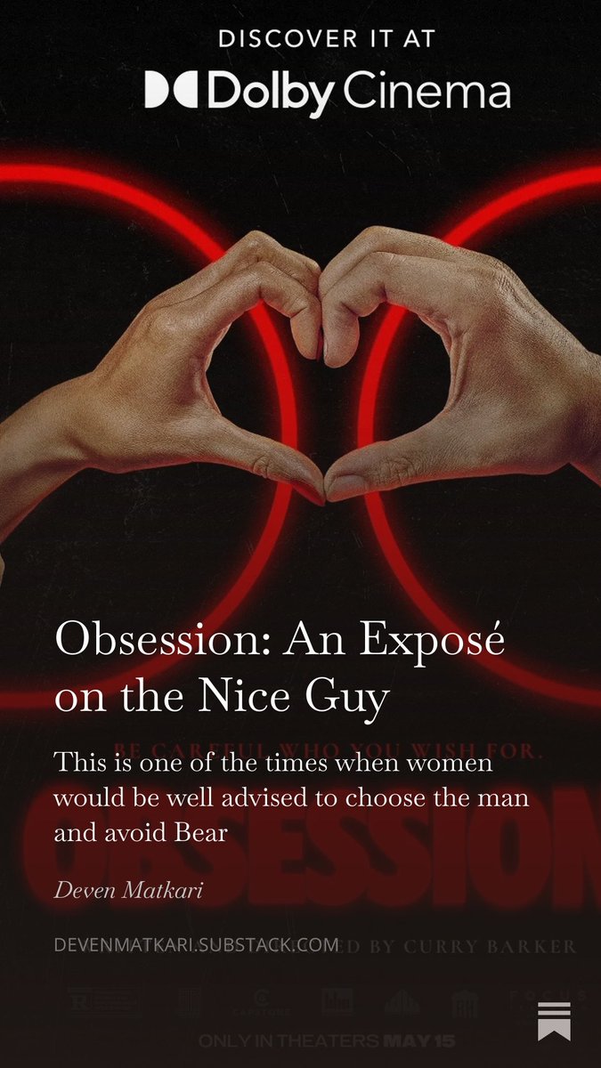 DevenMatkari's tweet photo. Obsession: An Exposé on the Nice Guy

https://t.co/zaLKf9SCau https://t.co/RHVYRUdCUg