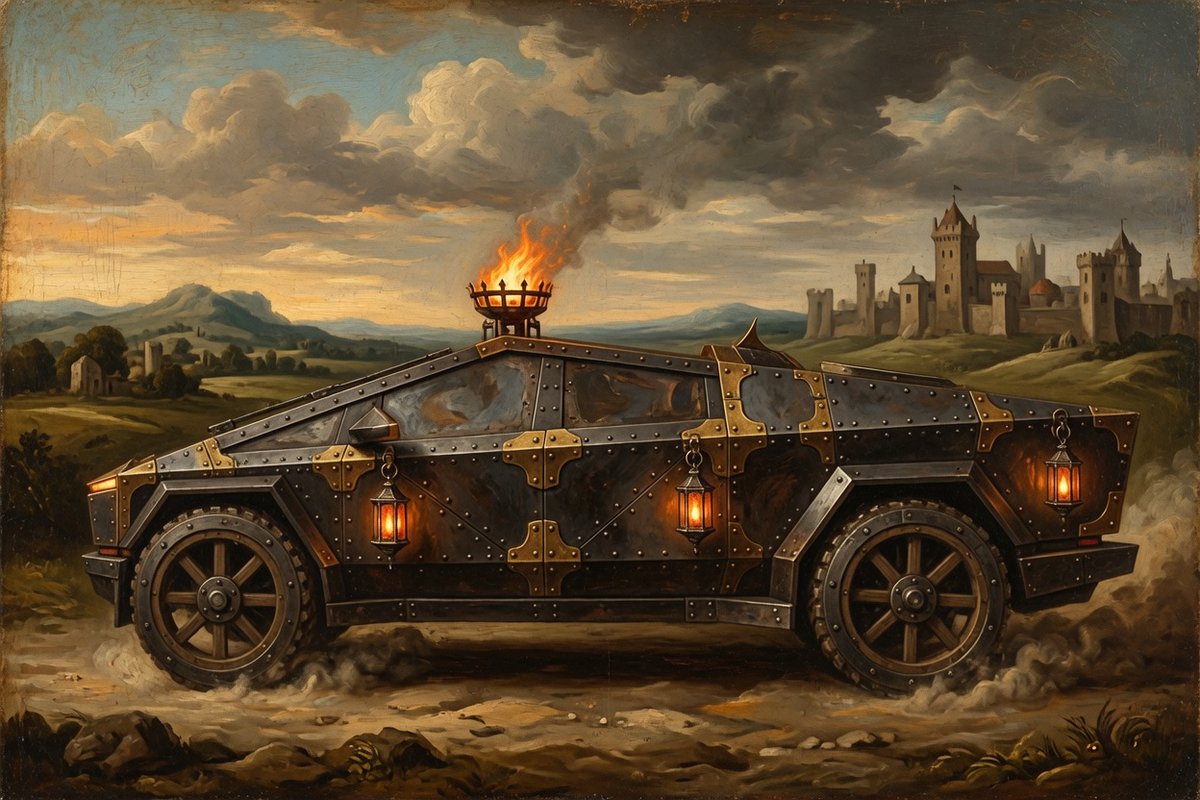 e2bitz_83's tweet photo. 15th Century Cybertruck https://t.co/ipCboKZ8C6