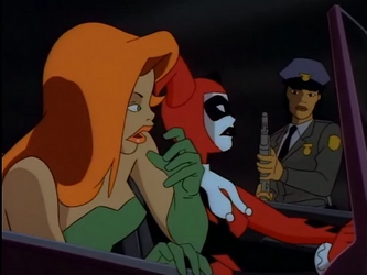 archangelzxv's tweet photo. @WorldOfTigra Don't forget it was Officer Montoya who was chasing Harley and Ivy throughout the episode and finally arrested them in the end. Montoya was another lesbian character from BTAS who was adapted to the main Batman comics and she even became the new Question. https://t.co/JvbE8B2POv