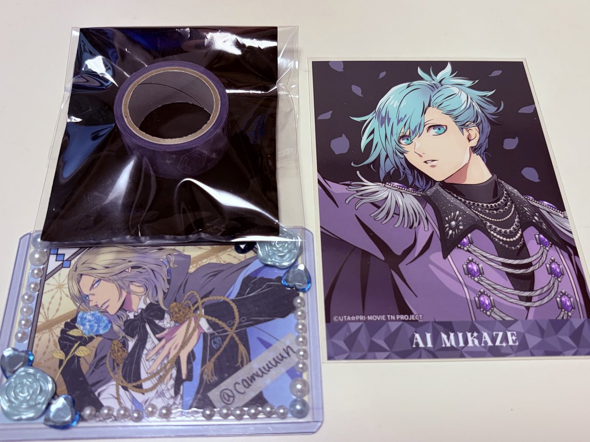 camuuuun's tweet photo. 【交換】うたプリ QUARTET NIGHT LIVE ENDLESS JEWELS カルナイ カルライ 

★ショコラクッキー ブロマイド
譲→藍
求→カミュ
★マスキングテープ マステ
譲→藍(カラー)
求→定価(600円)orカミュ(カラー)

都内手渡し希望です。
検索からもお気軽にお声掛けください。
よろしくお願いいたします。 https://t.co/GmtXJjB5ZB