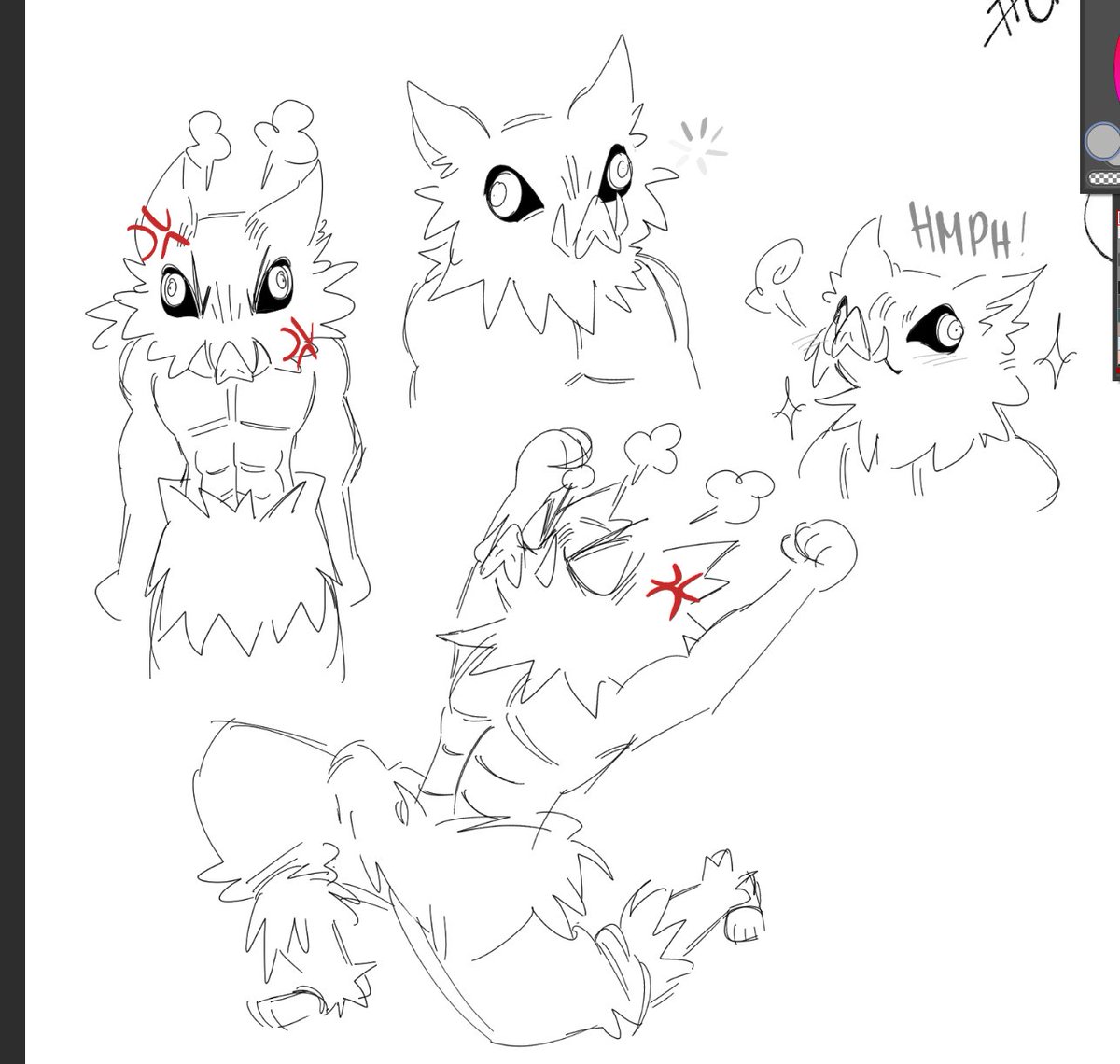 ILOVEYOUROCKET's tweet photo. inosuke doodles cuz hes my favorite creature #inosuke #kny https://t.co/PhDDL46rZh
