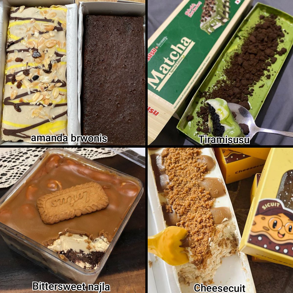 qrivasiii's tweet photo. Kalau kalian disuruh milih satu dari 4 brand dessert ini, kalian bakal pilih yang mana https://t.co/wJ8ry9lwWt