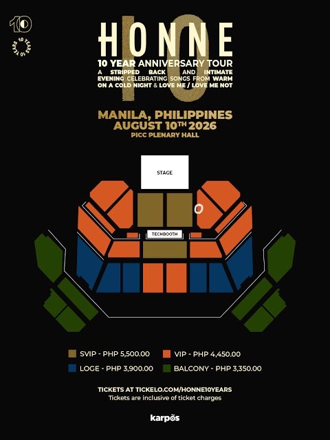chillihannie's tweet photo. wts lfb ph 

honne: 10 year anniversary tour in manila - day 1, august 10 ✨

(1) vip - level 1 right a, row e, seat 1
▪️₱4,450
▪️will transfer the e-ticket via email
▪️dm if inch!

rfs: conflict of sched :( 

#10YearsOfHONNE
#HONNE10YearsTourManila https://t.co/M3O0wzRggR