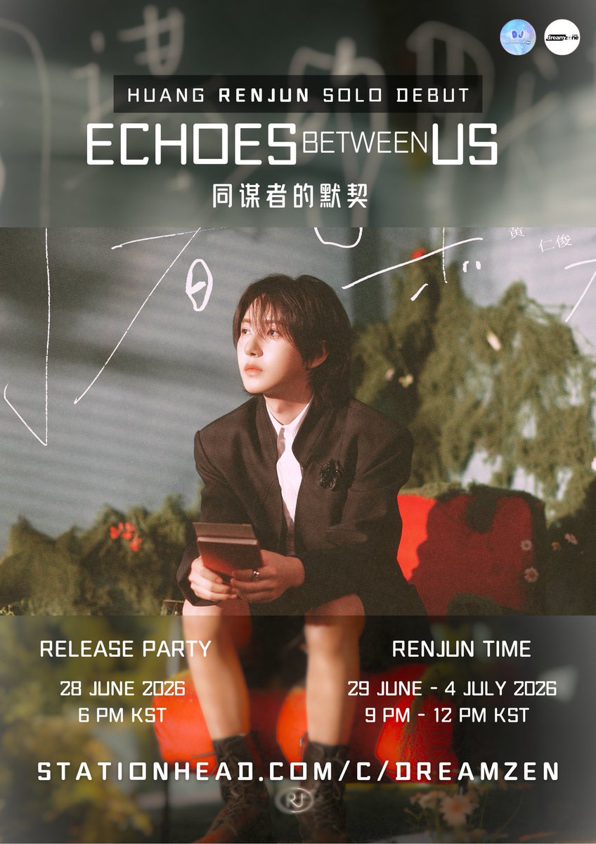 nctdrmstation's tweet photo. Echoes Between Us is now available in Spotify and Apple Music!
Join us as we celebrate Renjun's solo debut in our Channel~
See you at our Stationhead release party today and all RENJUN TIME sessions! ๐๐ง
#RENJUN #RENJUN_ๅ่ฐ่
็้ปๅฅ #NCTDREAM https://t.co/YwxZOLrLQW