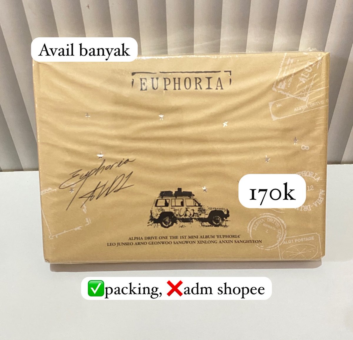 Yentaegi's tweet photo. Wts ready ina
Album ateez album mark album ald1 star road album jnjm boothside

✅ packing
❌ adm shopee
🏠 jateng

Wts album kpop murah nct alphadriveone jeno jaemin ateez the world https://t.co/gJwed0cED0