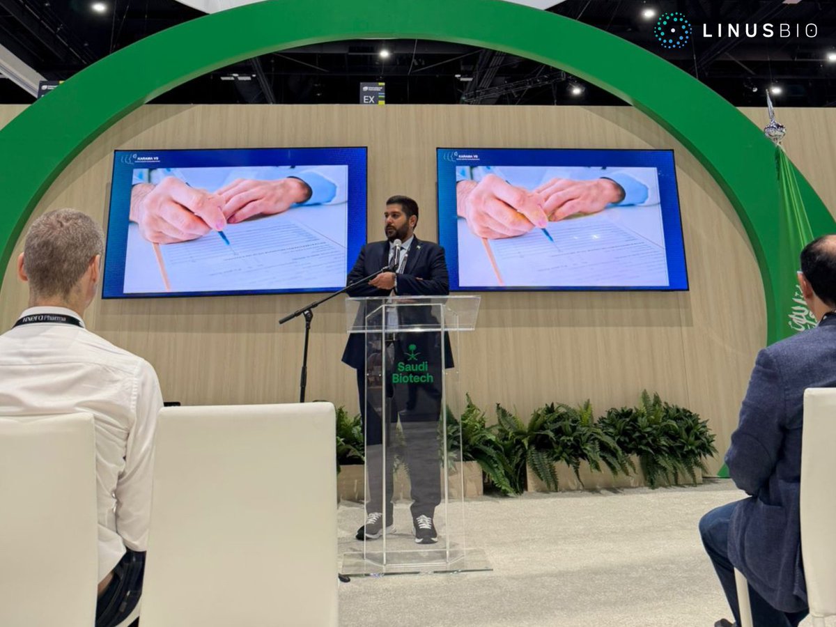 LinusBioMENA's tweet photo. 🔬 At #BIO2026, @K_Alshaigi  spotlighted @LinusBioMENA precision-exposomics platform for early ASD biomarker detection using a single strand of hair.

Through @karamavsltd and @LinusBioMENA, we aim to bring this breakthrough capability to Saudi Arabia.

#SaudiBiotech #HealthTech https://t.co/85dQFFCM7e