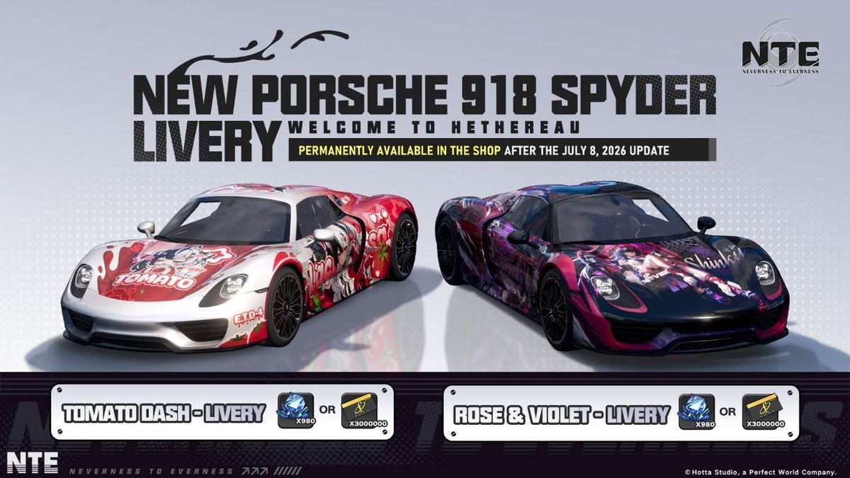 Skins for the Porsche 918 Spyder • They can be purchased for 3