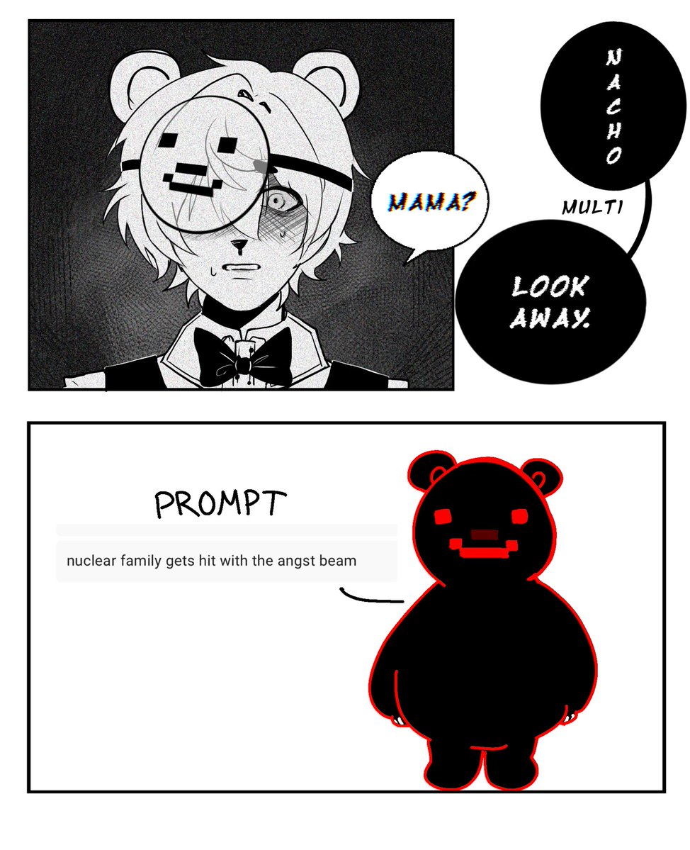 beef_kenji0_0's tweet photo. guess who participated in secret Santa in june.... MEEEEEEEE!!!!!! (and many other qsmp artist) 

my prompt: nuclear family gets hit with the angst beam (k.)

LMAO THIS WAS SO RUSHED I WAS FEELING HORRIBLE WHEN I MADE THIS #qfartists #qsmp2 #katieb #youngmulti #nacho https://t.co/QW1t7h99GL