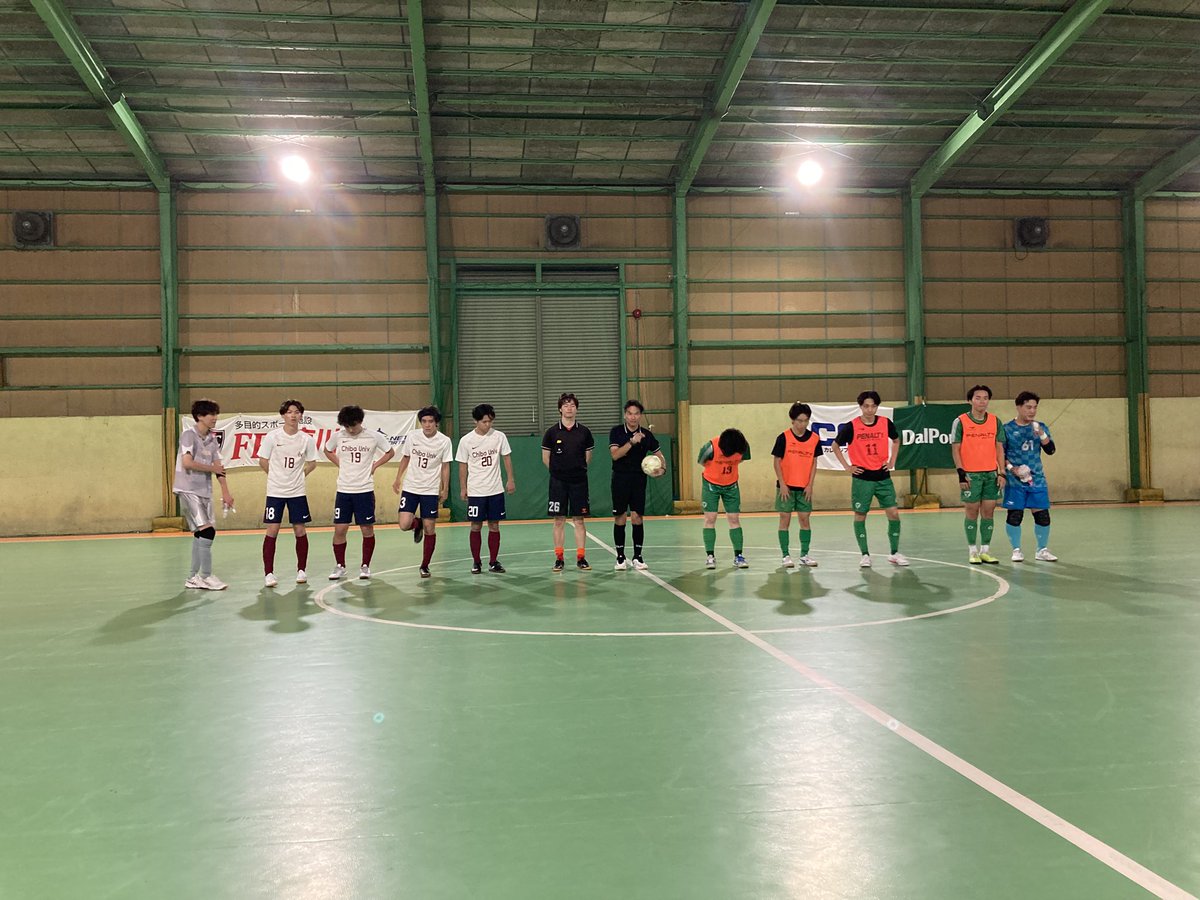 CFLsince2001's tweet photo. 【FFCカレッジフットサルリーグ2026-2027】
第12日6月28日FFC東川口

第2試合 1部

千葉大学フットサル部(千葉 白)
3-18(1st1-5)
ELGOLAZO(日本体育 緑)

【得点】
千葉 no9 塩崎、no6 中島、no2 橋本 https://t.co/izSVZzUARf