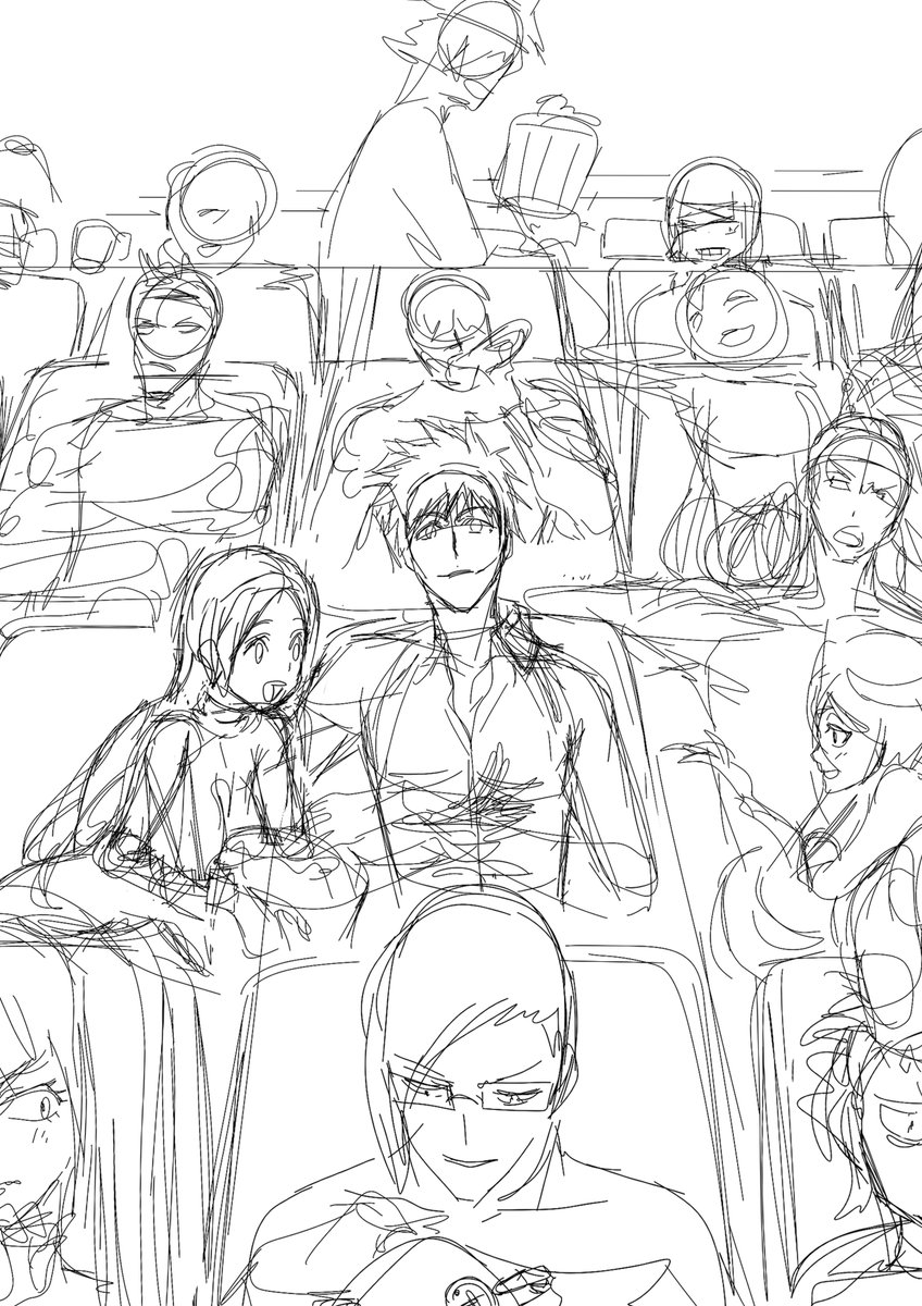 IchihimeDoodles's tweet photo. My original plan was to draw every character from the movie, but I ended up drawing just Team Karakura + Kon + RenRuki! (づ◡﹏◡)づ💟 https://t.co/VUnRtziti5