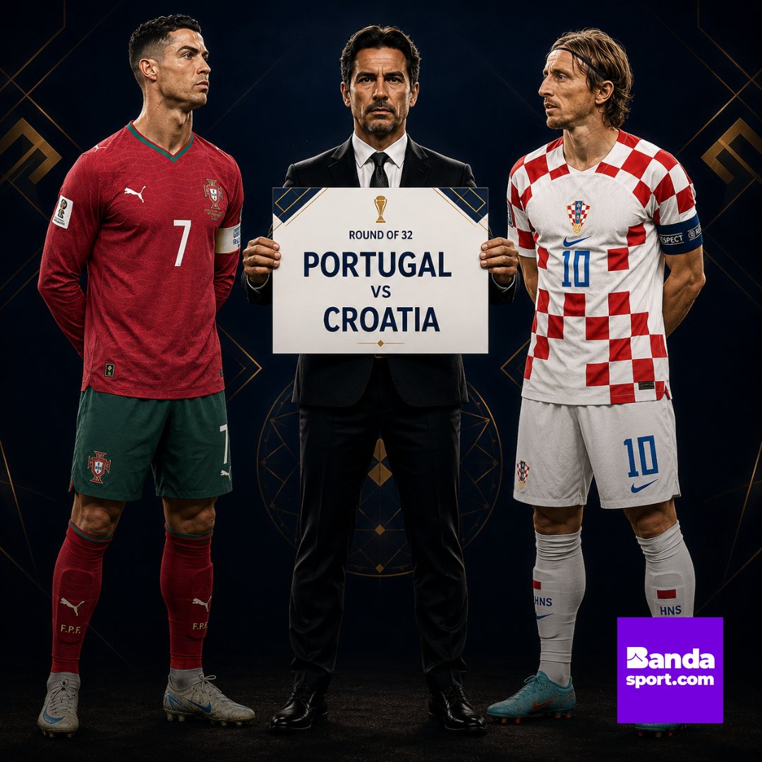 Bandasport_App's tweet photo. The knockout stage is here 🏆🔥

Big games confirmed ⚔️:
Portugal vs Croatia
England vs DR Congo
Ghana vs Colombia

Which game are you most excited about?

#fifaworldcup2026 https://t.co/XrC7Mz12jN