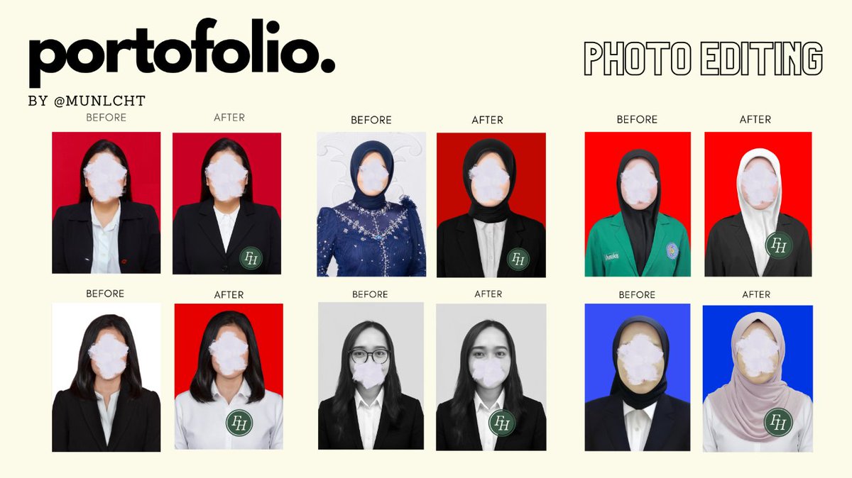 munlcht's tweet photo. Jasa Edit Foto - OPEN
https://t.co/jM2skOxgr8
melayani:
- edit pasfoto
- ubah warna pakaian
- edit almet
- hapus / tambah objek
- manipulasi
- recolor
- retouch &amp; simetris
- fullbody dll #zonauang #bealanja https://t.co/B1xdIgGX8t