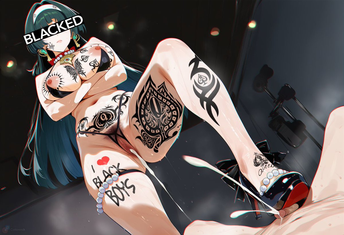 hanaya0520's tweet photo. 和小鸟一样同为媚黑歌姬的耀嘉音妈妈♠️

Artist：@Cottonmilk12 
Edit by me
#QOS  #媚黑 #绿奴 #BNWO #qoswife #bbc #ntr #blacked #blackedhentai #qostattoo #blackedwaifu #blackededit #queenofspade #cuckold #bbcwhore #bbcaddict https://t.co/E87YVCZq8X
