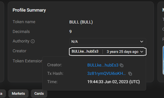 taaaaannk's tweet photo. @Wonderful_Devs the first $BULL on solana deployed 3years ago 

BULLa6g9e5UCuTXC5Z3Cf7s7CgvJhnJfY71DwipSmF8w https://t.co/JvXAecq3y9