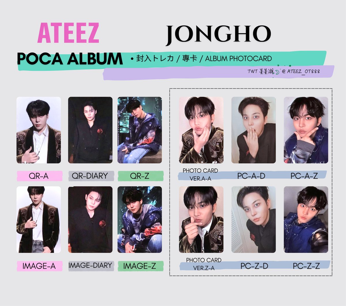 ATEEZ GOLDEN HOUR : Part.5 POCA ALBUM PHOTOCARD まとめ 💛MINGI