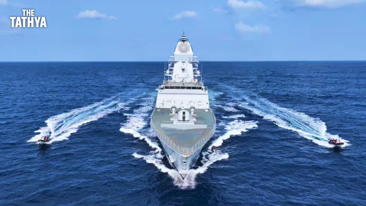 _TheTathya's tweet photo. India's Project 18 Set to Anchor a 12-Ship Next-Generation Destroyer Fleet for the Indo-Pacific 🇮🇳🔥

India's Project 18 Next-Generation Destroyer programme is evolving into one of the country's most ambitious naval initiatives, with plans reportedly expanding into a fleet of 10-12 advanced stealth destroyers.

> Long-term plan envisions a fleet of 10-12 next-generation destroyers
> Expected displacement of 11,000-13,000 tonnes, making them India's largest-ever surface combatants
> Designed to carry around 144 Vertical Launch System (VLS) cells for air defence and long-range strike missiles
> Will integrate weapons such as BrahMos Extended Range, Kusha and future long-range cruise missiles
> Features Integrated Electric Propulsion (IEP) to support advanced sensors, electronic warfare and future directed-energy weapons
> First phase is expected to include 4-5 ships, with follow-on batches incorporating newer technologies
> Will strengthen India's blue-water naval capabilities and sustained presence across the Indian Ocean and Indo-Pacific

👉 Project 18 is expected to become the backbone of the Indian Navy's surface fleet for decades, significantly enhancing India's maritime reach, deterrence and indigenous warship-building capabilities.

📌 Follow @_TheTathya for more such updates.