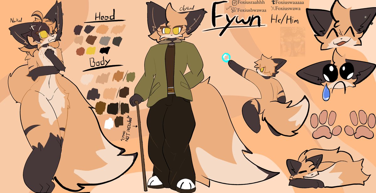 Foxiuswawa's tweet photo. I made a ref sheet :D
Im not doing this again lol

#furry #furryartㅤㅤㅤ #furryarts #artㅤㅤㅤㅤ https://t.co/uYGBfMVi4P