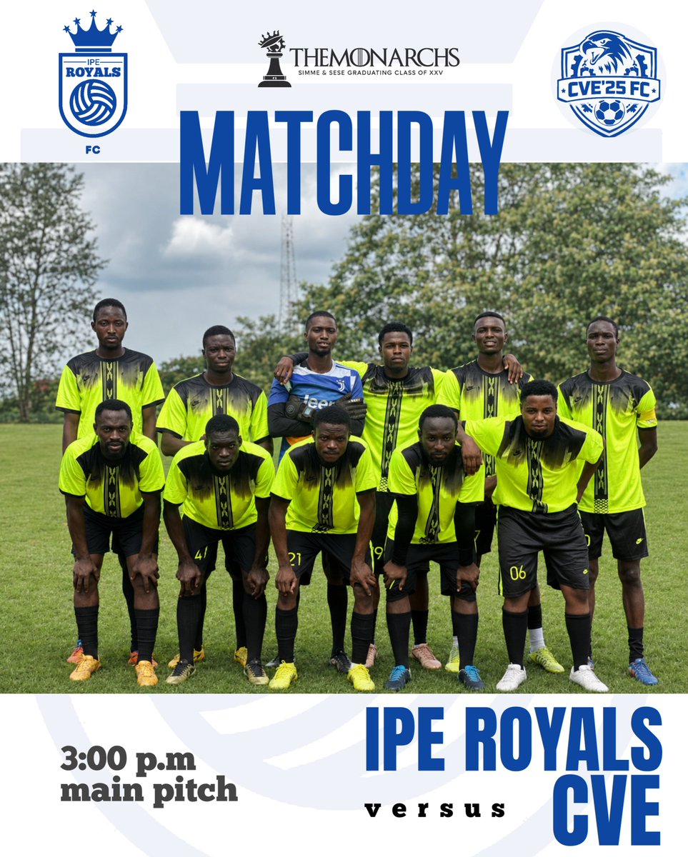 ipe_class25's tweet photo. The Royals would be looking to secure all three points when we host CVE at the Royal Palace today

IPE vs CVE 
3:00 pm
Main Pitch. https://t.co/j4X74J3g83