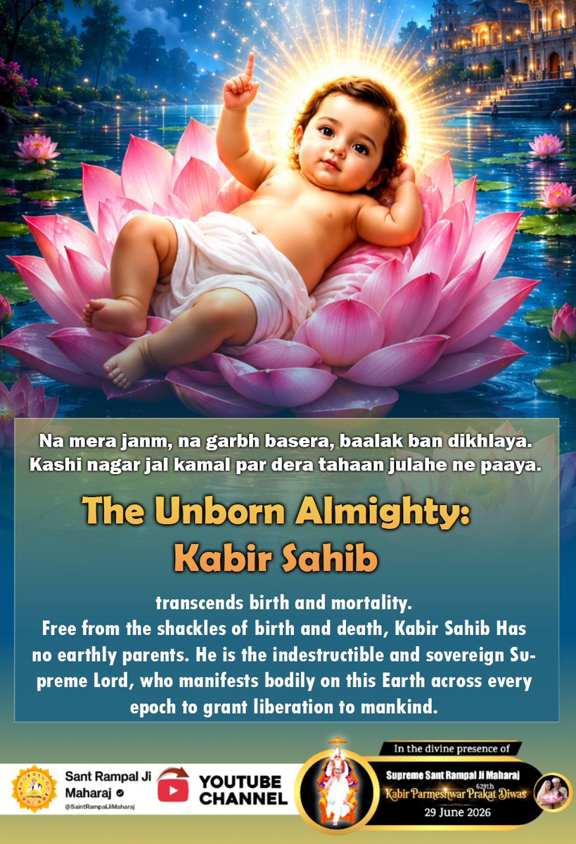 LavleshRay2002's tweet photo. #न_मेरा_जन्म_न_गर्भ_बसेरा
1Day Left Kabir Prakat Diwas https://t.co/x2WsCINEvD