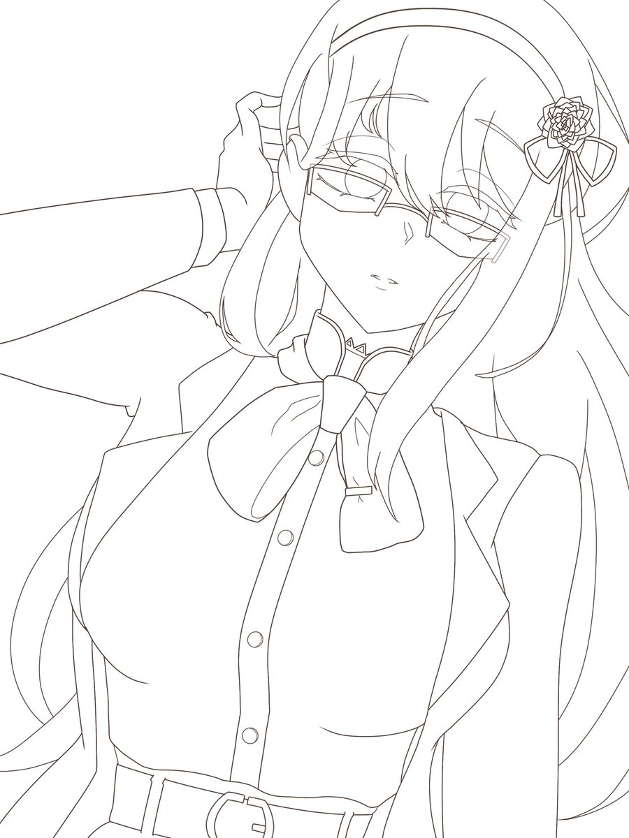 Aono7_illust's tweet photo. 体のバランス難しい…何処とは言わないけどデカい気がする https://t.co/ceLqDuluDK
