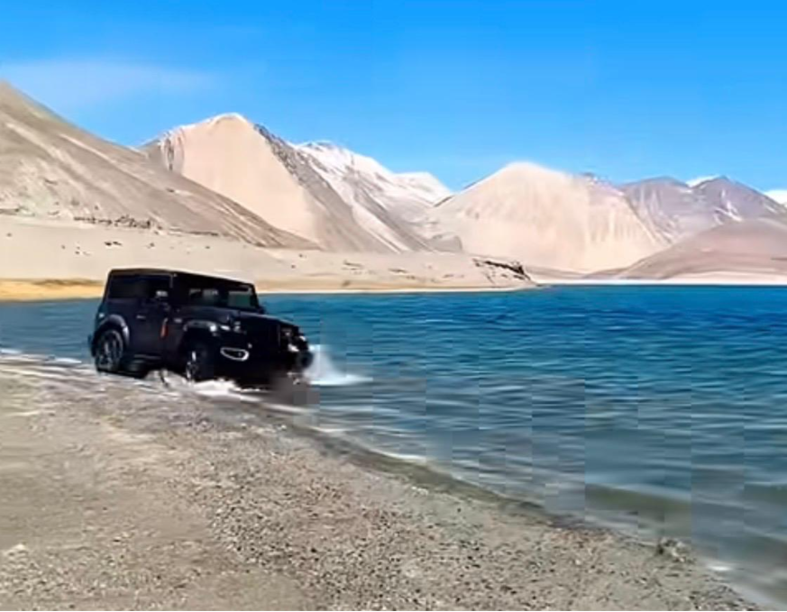 ANI's tweet photo. Acting strictly against rising menace of illegal off-roading, including cases of tourists driving cars in the ecologically sensitive lakes and river streams in Ladakh, the Ladakh Administration, on the directions of Lt. Governor Shri VK Saxena, has for the first time, begun prosecuting and imposing hefty penalties on erring drivers. On June 26, the Wildlife department of Ladakh imposed a penalty of Rs 50,000 each on four vehicles, who were found violating the provisions of the Wildlife (Protection). The offending vehicles owners belonged to each from Himachal Pradesh, Chandigarh, Punjab and Uttar Pradesh – for driving their cars illegally into the Pangong Lake and other protected wildlife zones in Changthang and Nubra, in the last few days. The total penalty imposed on them, amounts to Rs 2 lakh. The penalty imposed on offending drivers, reaffirms the Administration's commitment to protecting Ladakh's fragile ecosystem and endangered wildlife: Lieutenant Governor's Secretariat