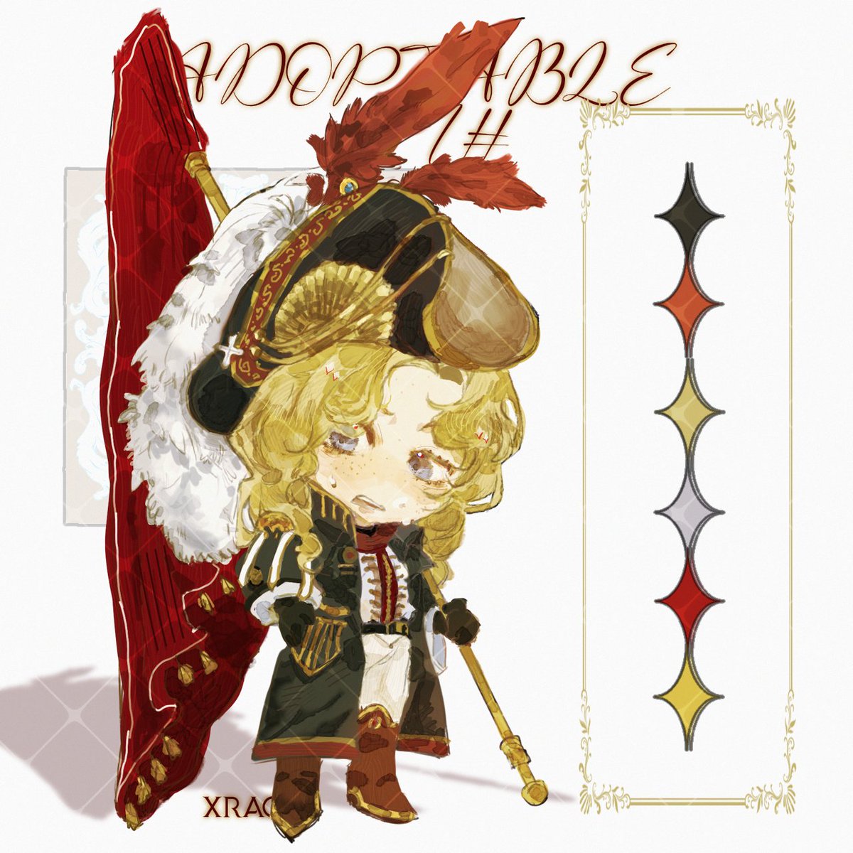 Xraozoo's tweet photo. He's open! Set price of 45$!
ADOPT — Le Porte-Étendard
https://t.co/ILmGIo2iO0
#adoptable #adoptoc #adoptables
#vgen https://t.co/5WSYlk7lSu