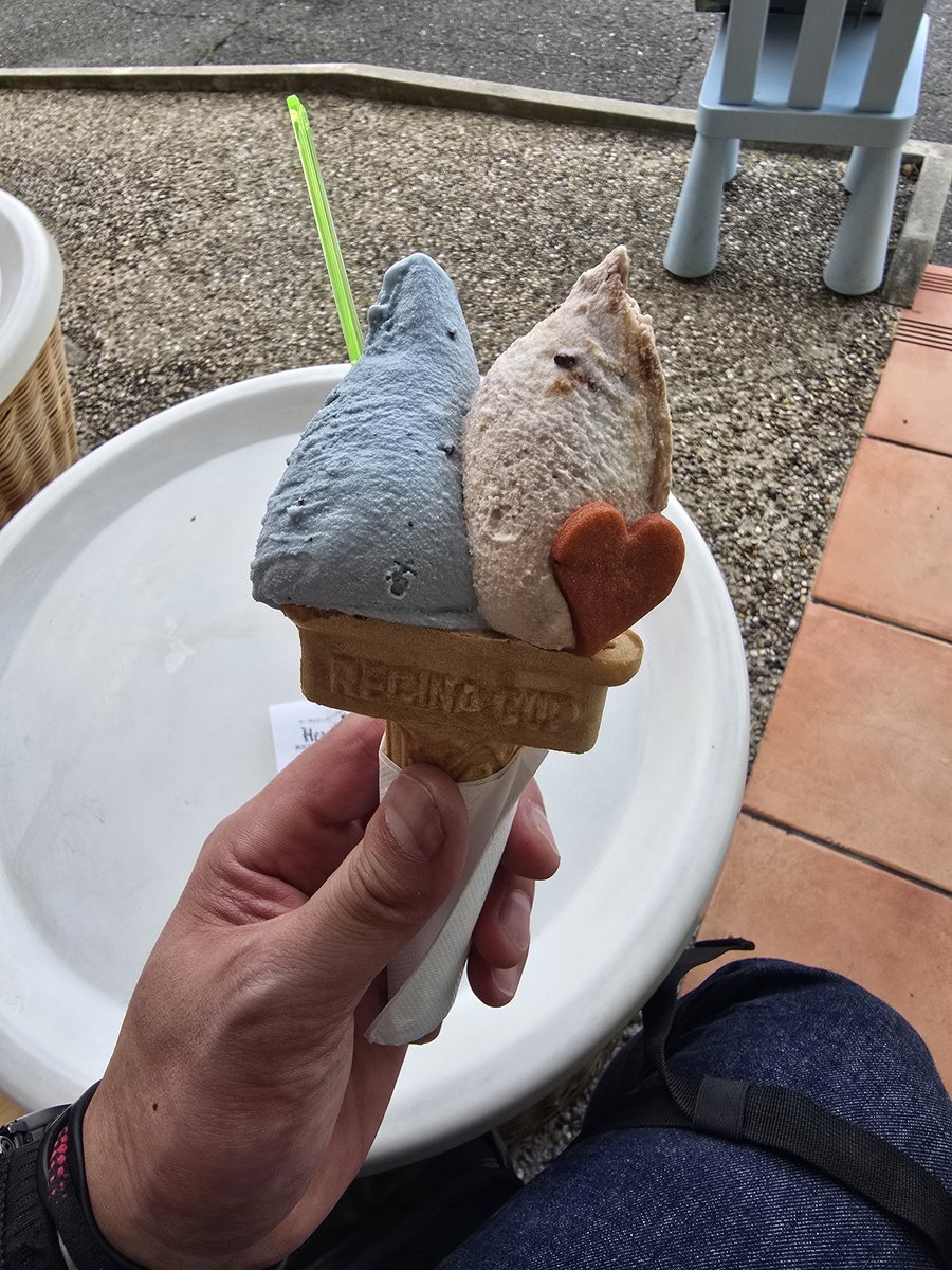 wizmicry's tweet photo. チョコミントとチョコバナナのジェラート
箕面にこんな店あったとは…… https://t.co/Y17pUpLpuy