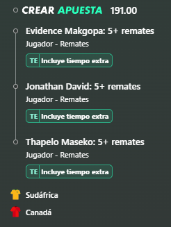 NachitoBarbero_'s tweet photo. Sudáfrica v Canadá, nuestros caballitos de batalla se enfrentan, primer partido de 16vos, ahora si, basta de boludeces, uno sigue otro afuera por la gloria. Recuerden variar jugadores, variar líneas, etc a gusto. Y jugar con el cash durante el partido. 🍀 https://t.co/smr7bRYalK