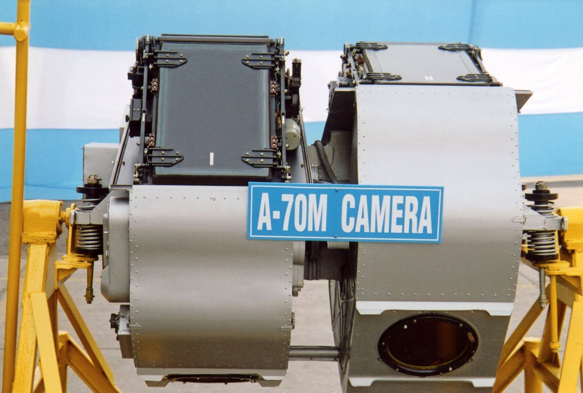 ReviewVayu's tweet photo. IAF's MiG-25 and its mighty camera.

Some photos from our archives. The colour pix of the massive A70M camera was taken on 1 May 2006.

The enigmatic MiG–25 (NATO: Foxbat) served in the
ultra high altitude strategic reconnaissance role with
the Indian Air Force for near 25 years from its induction
on 17 August 1981 till its formal phasing out from service
on 1 May 2006 at Air Force Station Bareilly.

We were there to cover the event.