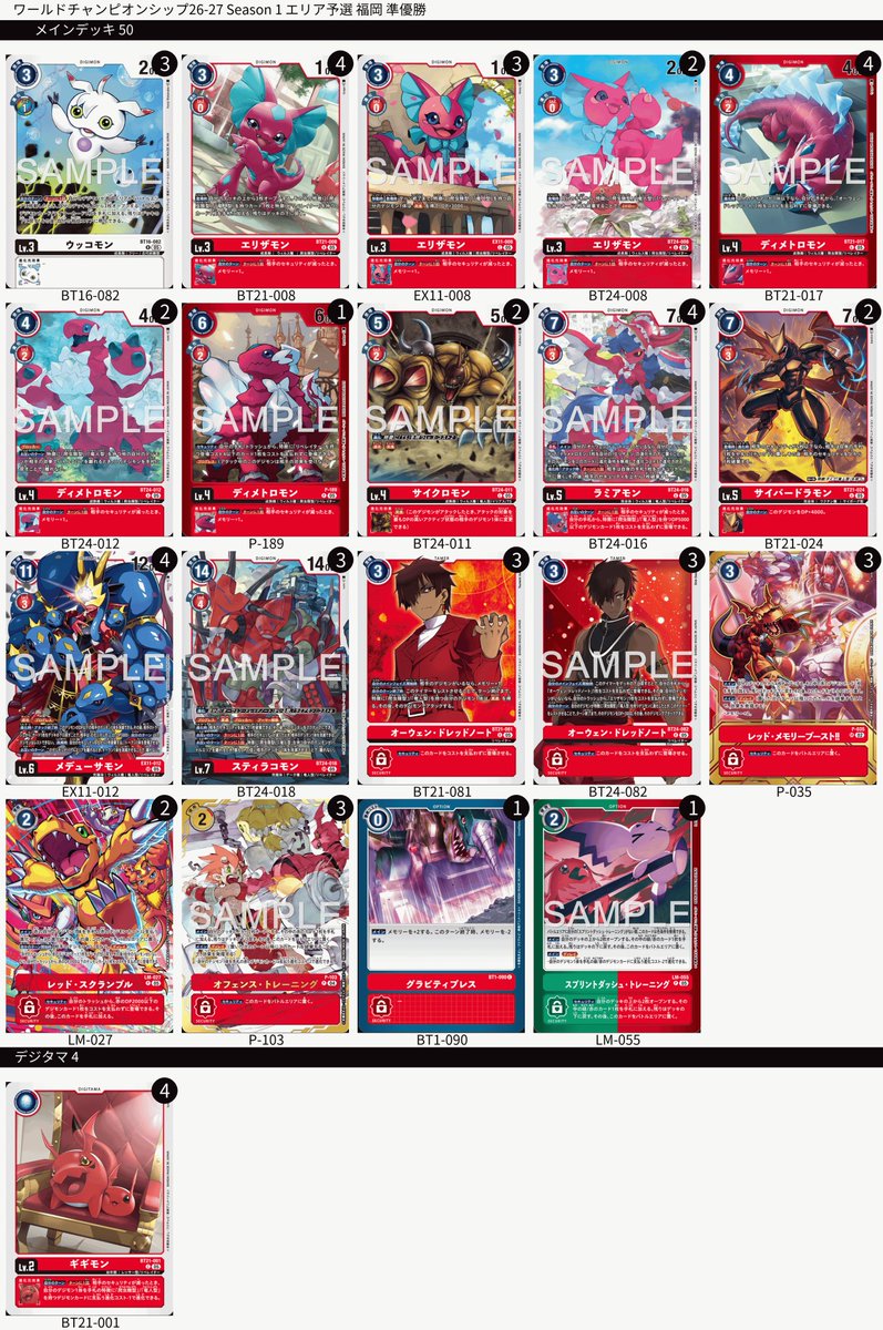 デジモンカードゲーム ワールドチャンピオンシップ26-27 Season 1