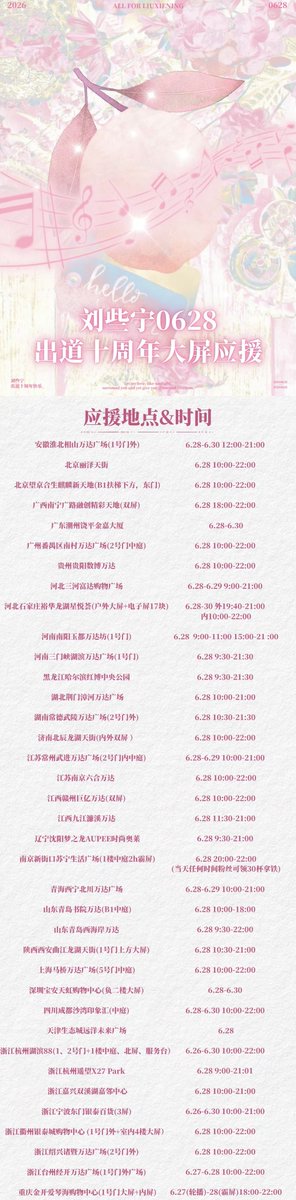 hiiLiuXiening's tweet photo. Liu Xiening 0628: 10th Debut Anniversary LED Billboard Big Screen Support

From 28-30th, China
Xnm actually made quite a lot 😗 Love to see more 💛💜🧚🏻‍♀️🍋
#Happy10thAnniversaryLiuXieningSally 
#LiuXiening https://t.co/vKqk0VgtFW