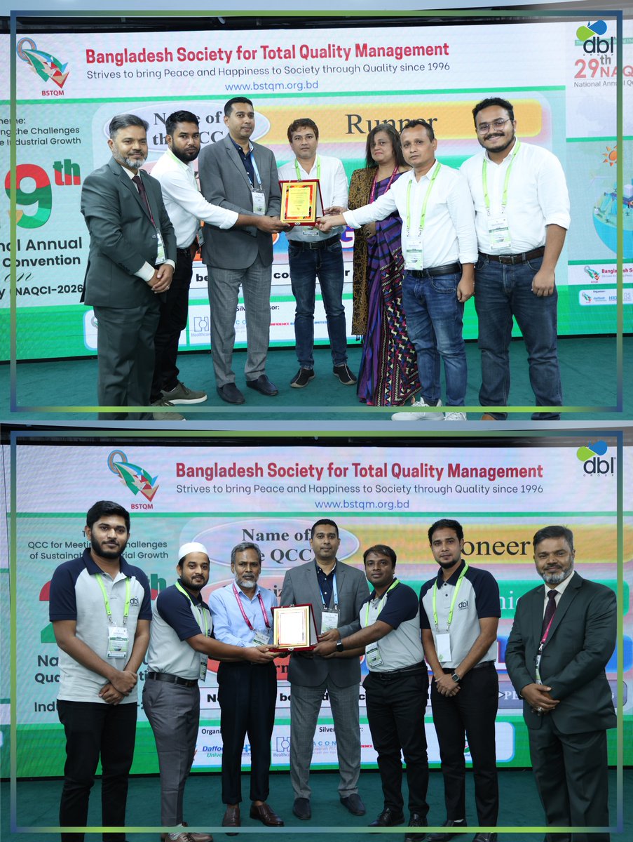 dbl_group's tweet photo. 5 entries | 4 Gold | 1 Silver 🏆
DBL Group won 4 Gold and 1 Silver Award at the 29th National Annual Quality Convention on Industry (NAQCI 2026), organized by BSTQM. The recognition reflects our commitment to quality, innovation, and continuous improvement.
#DBLGroup #NAQCI2026 https://t.co/9wNY3HHgyk